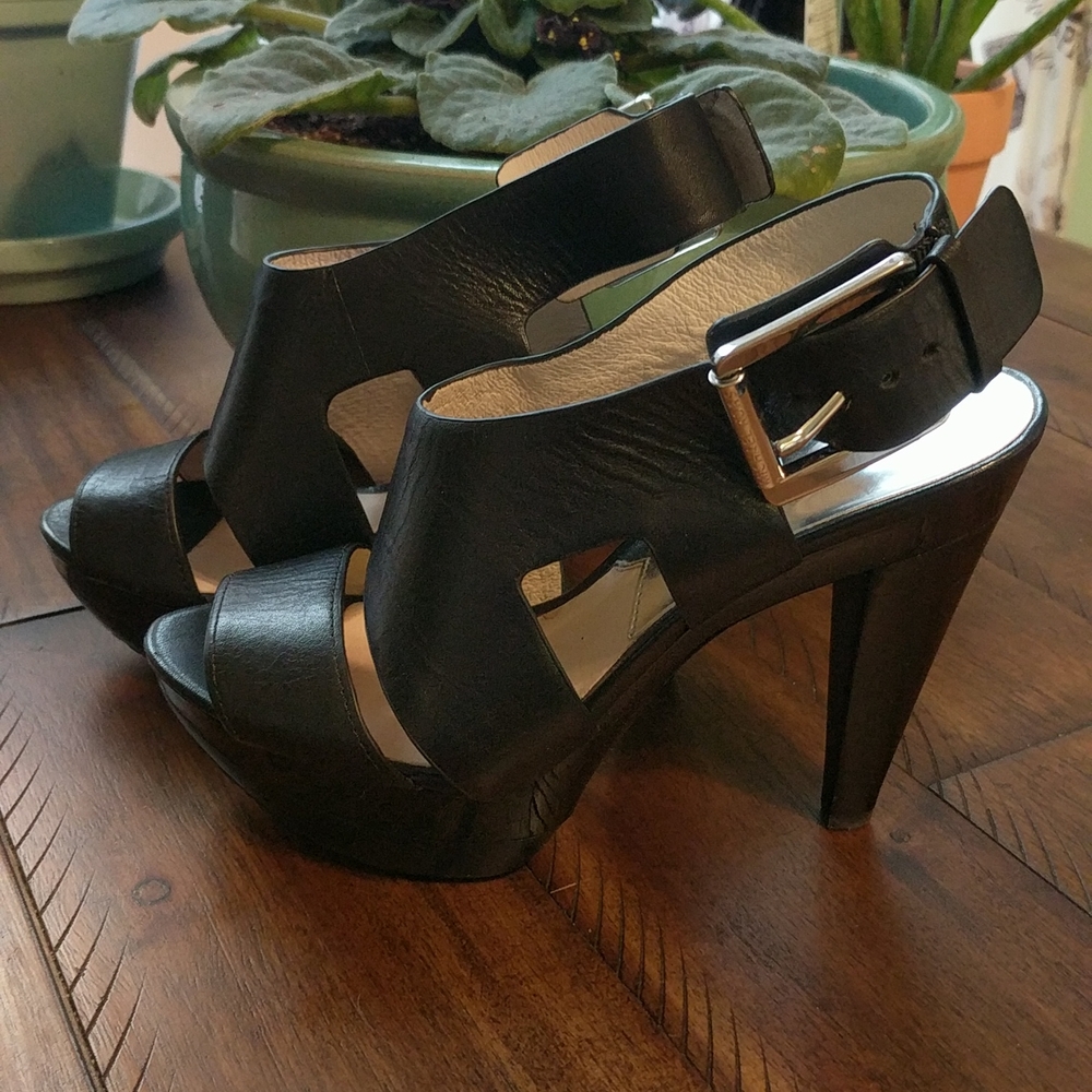 Michael Kors black platform heels